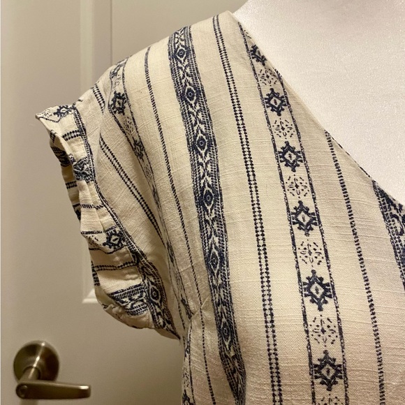 Monteau Linen-blend Boho Jumpsuit (XS) - Picture 3 of 9